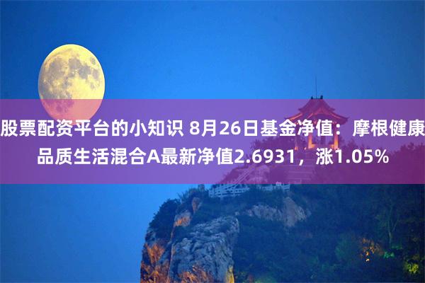 股票配资平台的小知识 8月26日基金净值：摩根健康品质生活混合A最新净值2.6931，涨1.05%