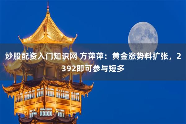 炒股配资入门知识网 方萍萍：黄金涨势料扩张，2392即可参与短多