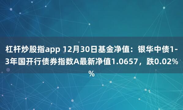 杠杆炒股指app 12月30日基金净值：银华中债1-3年国开行债券指数A最新净值1.0657，跌0.02%