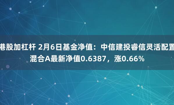 港股加杠杆 2月6日基金净值：中信建投睿信灵活配置混合A最新净值0.6387，涨0.66%